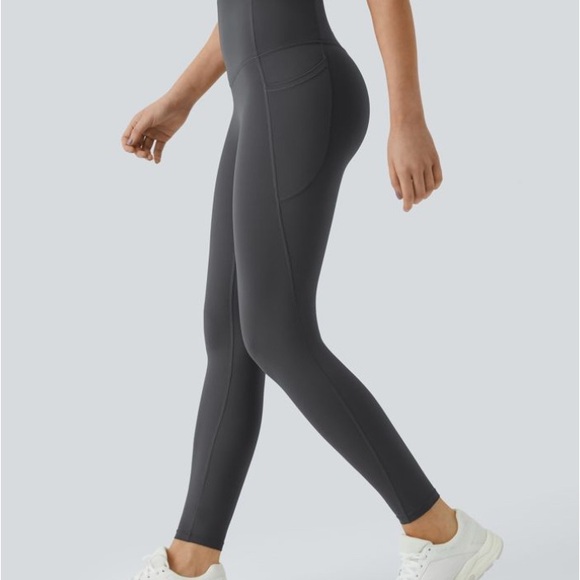HALARA UltraSculpt SoCinched Full Length Legging Pockets Sz Medium Volcanic Ash - Picture 1 of 16